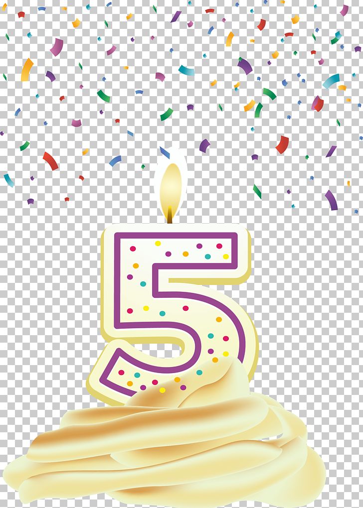 Number 5 Rainbow Sprinkle Candle 5th Birthday Candles - Etsy