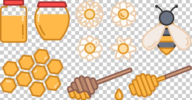 Euclidean Honey Yellow PNG, Clipart, Bee, Bees, Bee Vector, Color, Commodity Free PNG Download