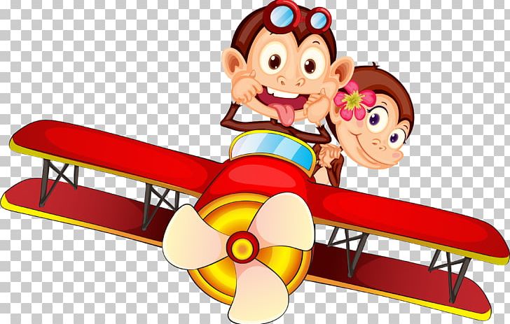 Monkey Cartoon Ape Airplane PNG, Clipart, Airplane, Animal, Animals, Ape, Art Free PNG Download