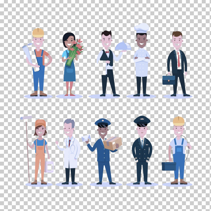 Cartoon Team Job Standing Uniform PNG, Clipart, Business, Cartoon, Employment, Gesture, Job Free PNG Download