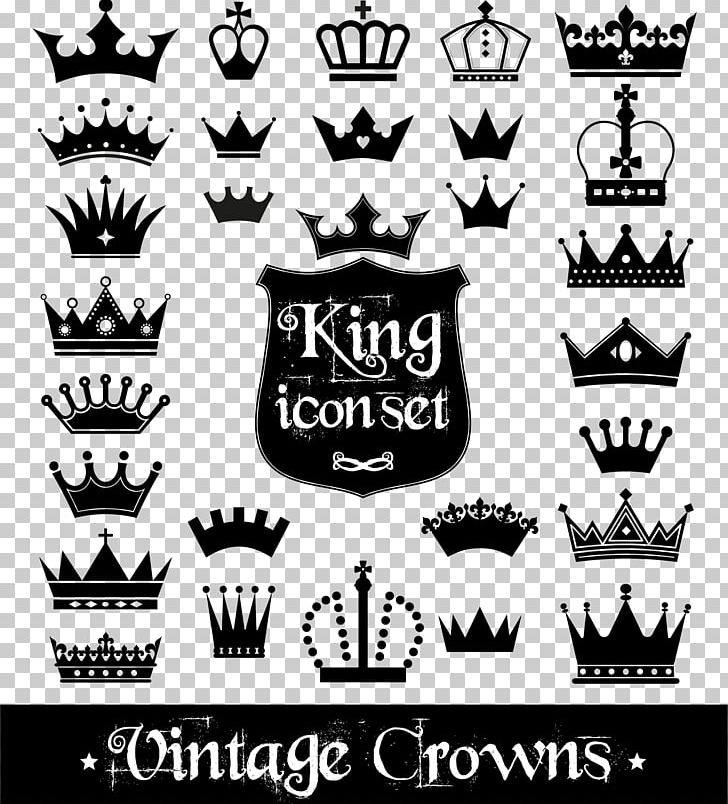 Crown Euclidean PNG, Clipart, Black, Black And White, Cartoon, Crown, Design Free PNG Download