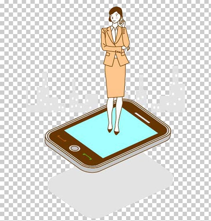Cartoon Mobile Phones Telephone Illustration PNG, Clipart, Animation, Business, Business Woman, Cartoon, Cook Free PNG Download