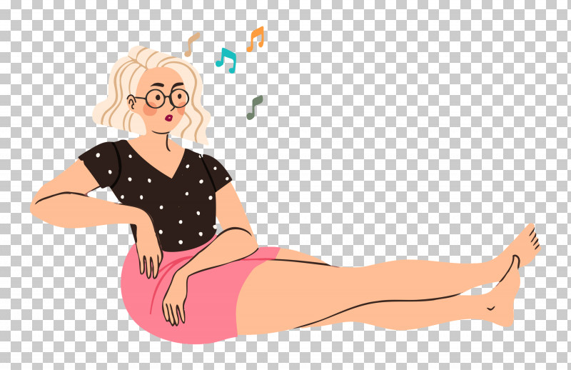 person relaxing clipart