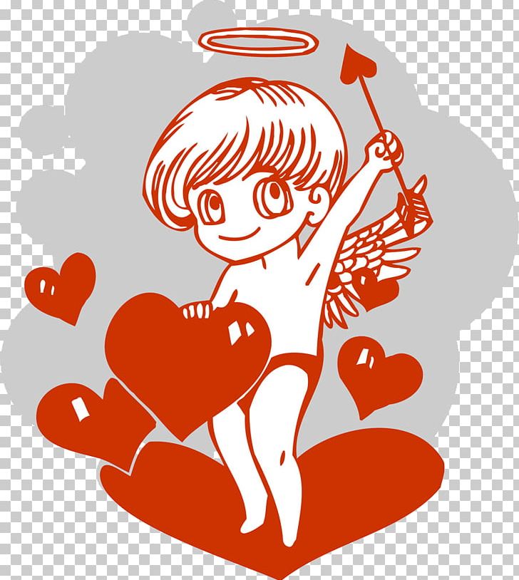 Cupid Valentines Day Illustration PNG, Clipart, Area, Cartoon, Christmas Decoration, Cupid, Decorative Free PNG Download