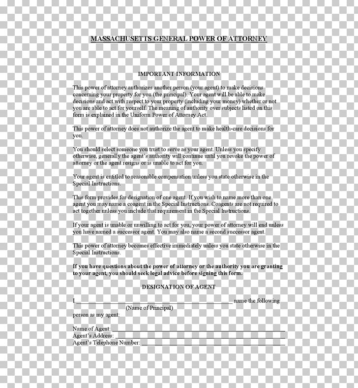 Massachusetts Power Of Attorney Document Form Law PNG, Clipart, Area, Authority, Corporate Lawyer, Document, Form Free PNG Download