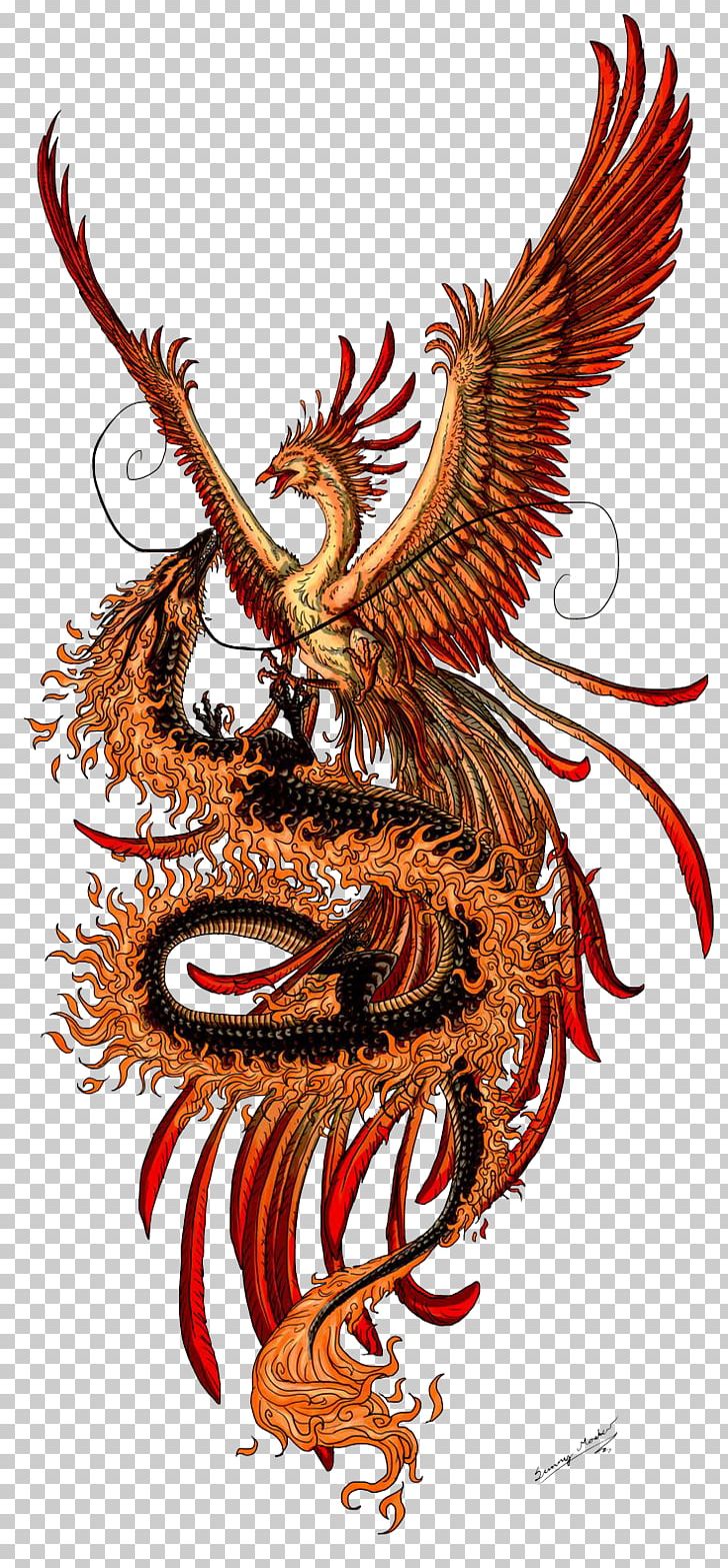 Phoenix Chinese Dragon Fenghuang Tattoo PNG, Clipart, Art, Chinese Dragon, Demon, Dragon, Drawing Free PNG Download