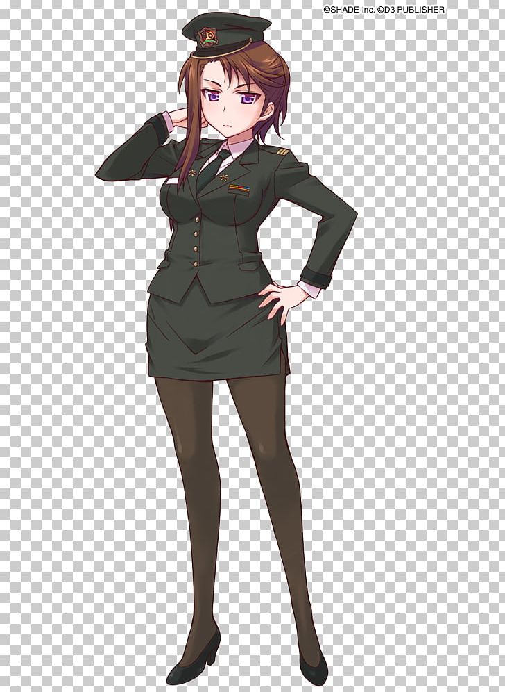 Uniform Animated Cartoon PNG, Clipart, Animated Cartoon, Anime, Brown Hair, Bullet Girls, Costume Free PNG Download