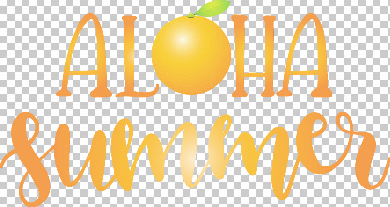Logo Font Yellow Happiness Fruit PNG, Clipart, Aloha Summer, Fruit, Happiness, Logo, Paint Free PNG Download