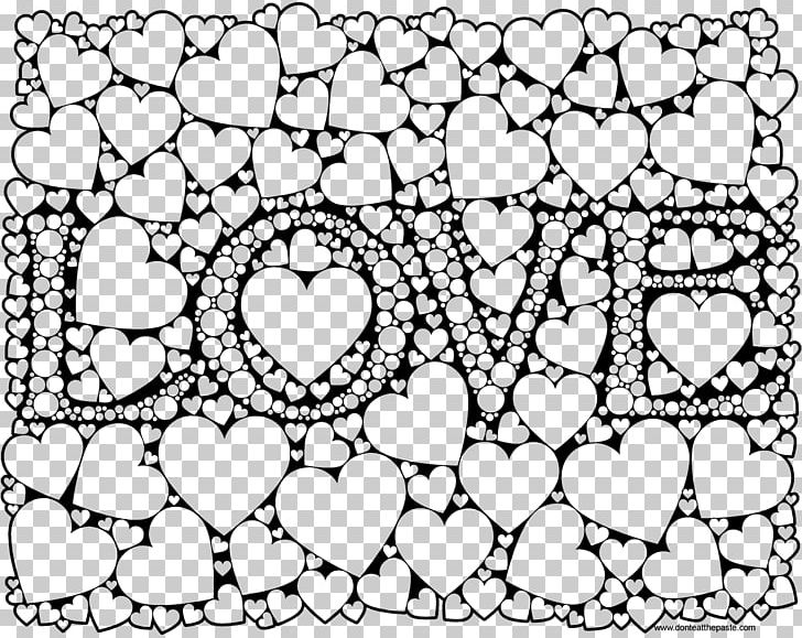 Coloring Book Love Adult Mandala Heart PNG, Clipart,  Free PNG Download