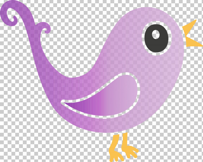 Violet Purple Pink Cartoon Bird PNG, Clipart, Beak, Bird, Cartoon, Cartoon Bird, Paint Free PNG Download