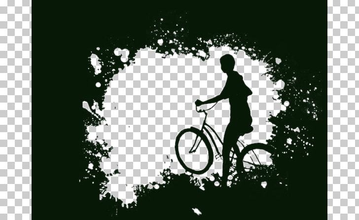 Bicycle Black And White Cycling PNG, Clipart, Adobe Illustrator, Bicycle, Black, Black Hair, Computer Wallpaper Free PNG Download