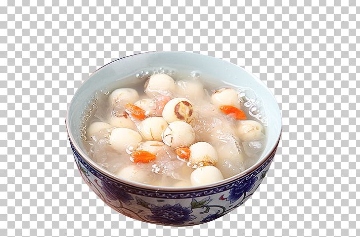 Tremella Fuciformis Fish Ball Congee Soup PNG, Clipart, Bac, Black White, Cuisine, Food, Lotus Free PNG Download