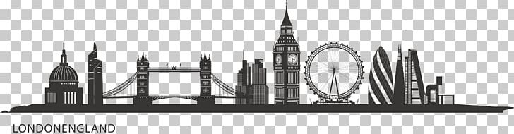 Central London Skyline Silhouette Painting City Of London PNG, Clipart, Art, Black And White, Brand, Building, Cities Free PNG Download