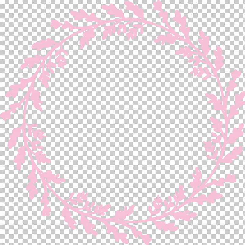 Pink Leaf Plant Circle PNG, Clipart, Circle, Floral Frame, Flower Frame, Leaf, Monogram Frame Free PNG Download