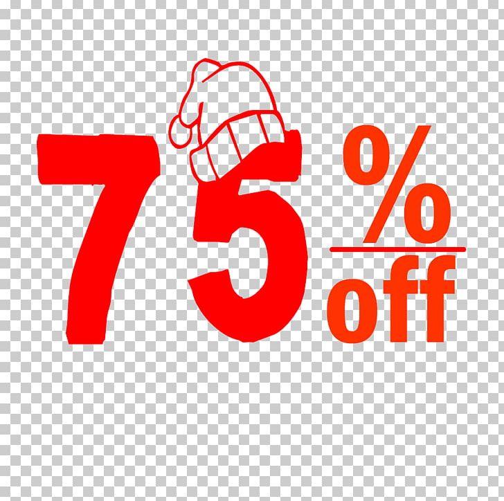 Christmas 75% Discount Tag. PNG, Clipart, Area, Brand, Graphic Design, Line, Logo Free PNG Download