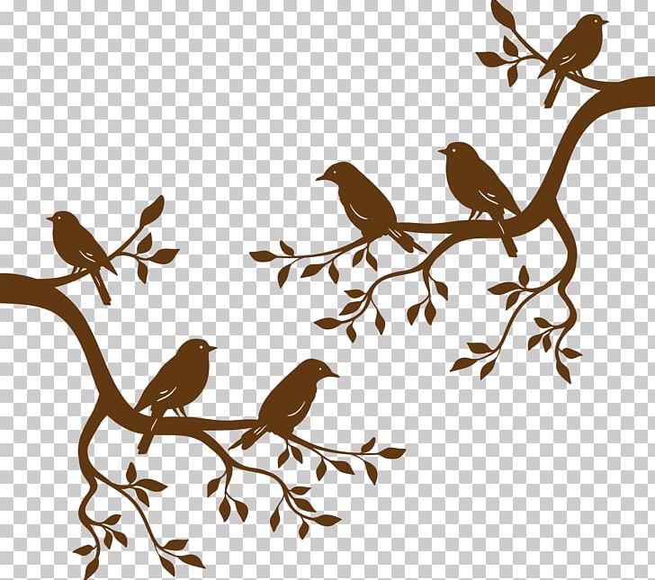 birds on tree clipart