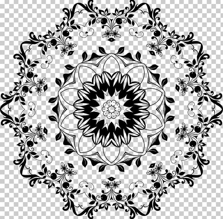 Mandala Floral Design Flower PNG, Clipart, Area, Art, Black, Black And White, Circle Free PNG Download