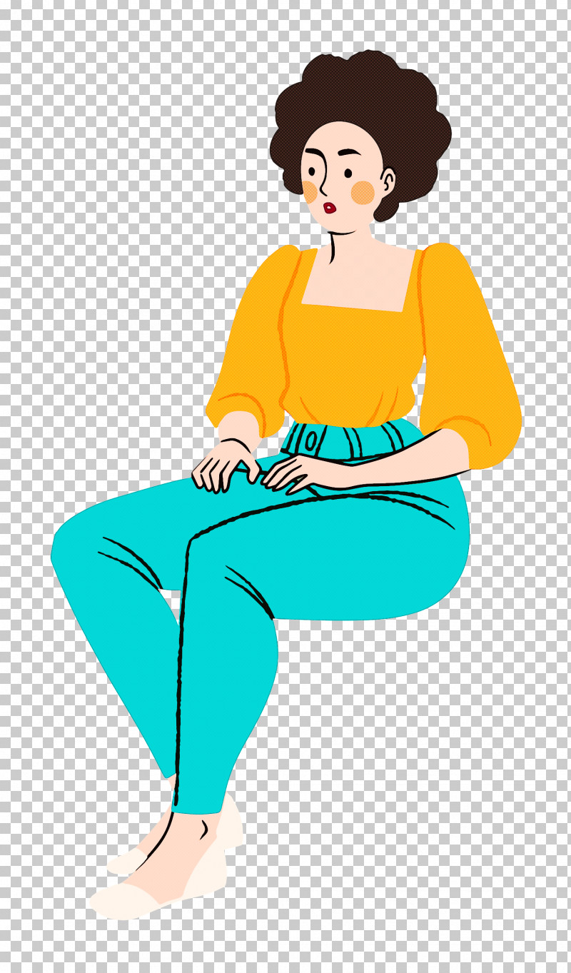 Sitting Girl Woman PNG, Clipart, Cartoon, Girl, Gratis, Lady, Poster Free PNG Download