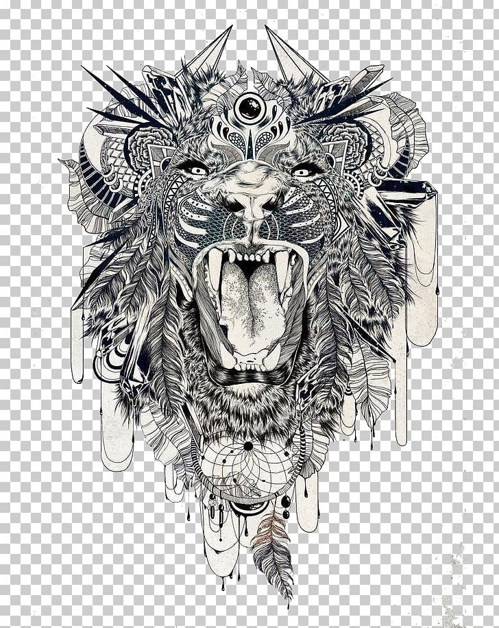 Lion Sleeve Tattoo Tiger Lower-back Tattoo PNG, Clipart, Art, Artist, Beast, Beauty And The Beast Vector, Bone Free PNG Download
