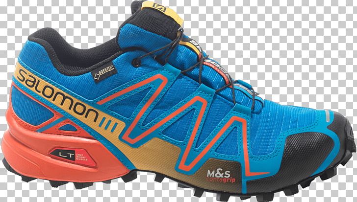 Shoe Sneakers Salomon Group Trail Running Gore-Tex PNG, Clipart, Aqua, Blue, Electric Blue, Footwear, Goretex Free PNG Download