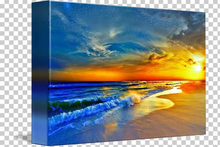 Shore Sky Landscape Painting Art PNG, Clipart, Art, Beach, Blue, Blue And Orange Wave, Calm Free PNG Download