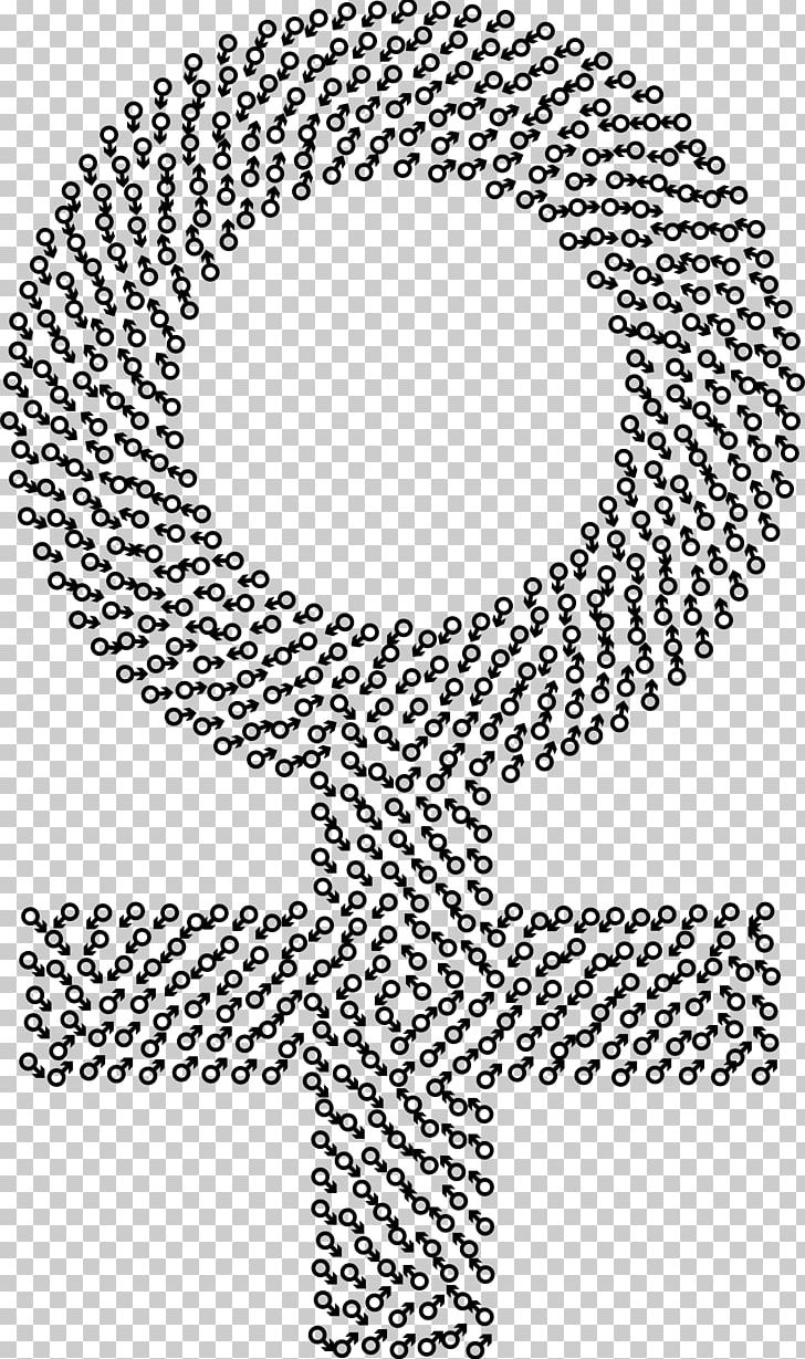 Gender Symbol Female PNG, Clipart, Area, Art, Black And White, Body Jewelry, Circle Free PNG Download