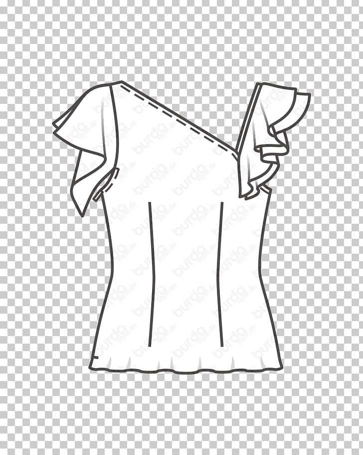 T-shirt Shoulder White Sleeve Dress PNG, Clipart, Angle, Black, Black And White, Clothing, Dress Free PNG Download