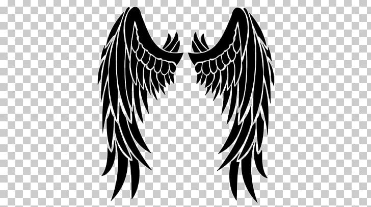 Wings Monochrome Sticker PNG, Clipart, Angel Wings, Beak, Bird, Black, Black And White Free PNG Download