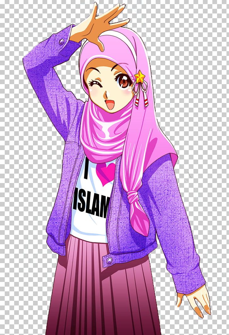 Hijab Muslim  Islam Drawing Comics PNG Clipart Allah 