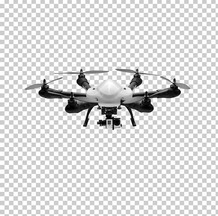 Helicopter Rotor Propeller Airplane DJI Unmanned Aerial Vehicle PNG, Clipart, Aircraft, Airplane, Black And White, Dji, Drones Hexacoper Free PNG Download