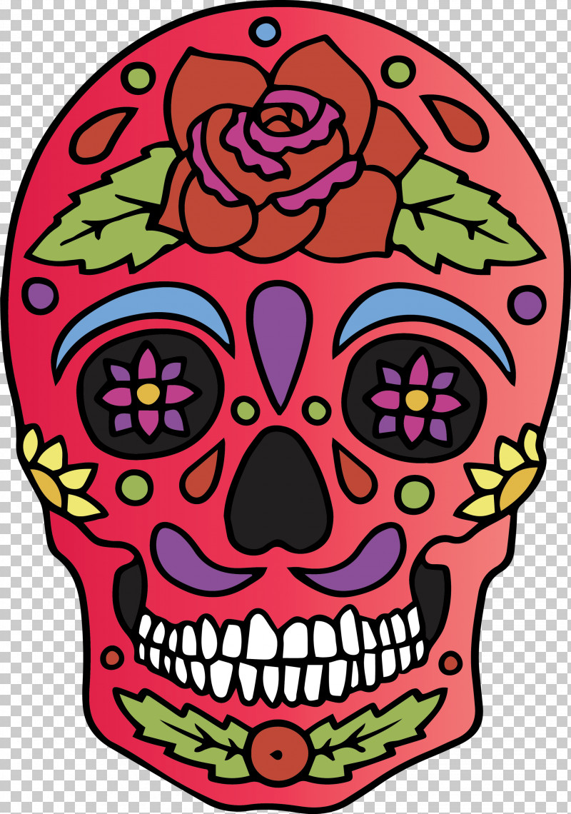 Skull Mexico Cinco De Mayo PNG, Clipart, Cinco De Mayo, Flower, Headgear, Line, Meter Free PNG Download