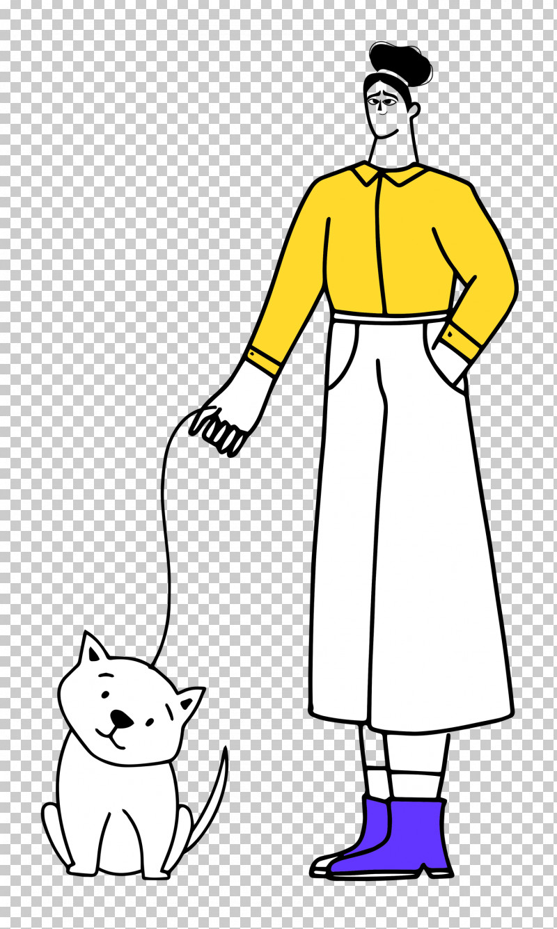 Walking The Dog PNG, Clipart, Happiness, Human, Joint, Line, Line Art Free PNG Download