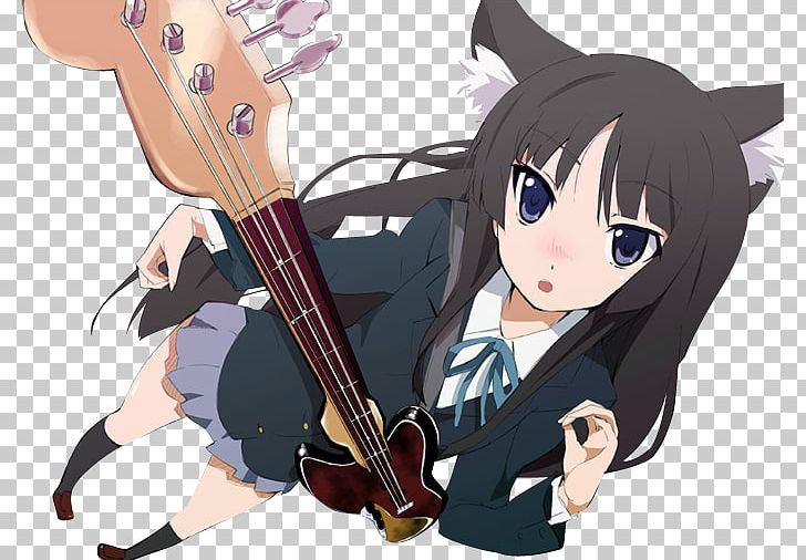 Mio Akiyama Yui Hirasawa Azusa Nakano K-On! PNG, Clipart, Anime, Azusa Nakano, Bass Guitar, Black Hair, Cartoon Free PNG Download