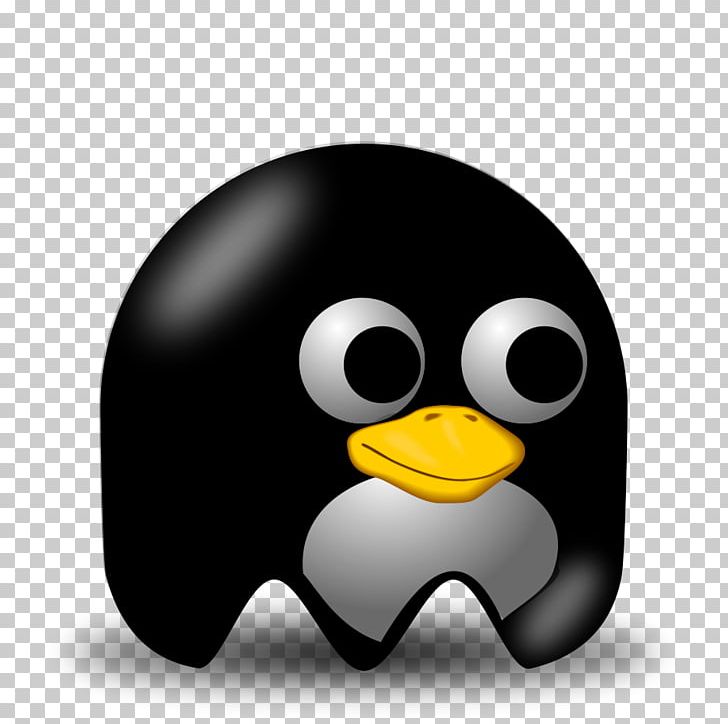 Pac-Man Penguin Tux PNG, Clipart, Beak, Bird, Computer Wallpaper, Flightless Bird, Linux Free PNG Download