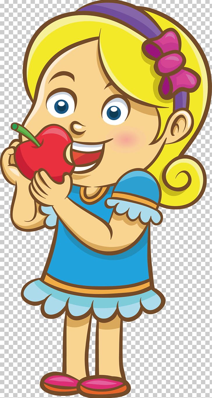 Child Cartoon Png Clipart App Apple Apple Fruit Cartoon Characters Eating Free Png Download