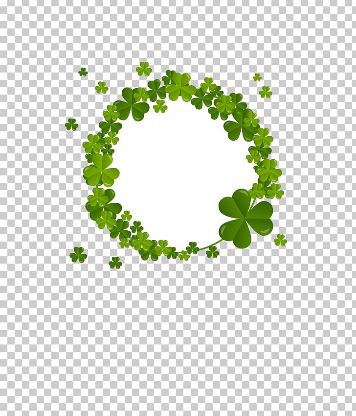 Four-leaf Clover Shamrock Saint Patricks Day PNG, Clipart, Area, Birthday, Border, Christmas Wreath, Circle Free PNG Download