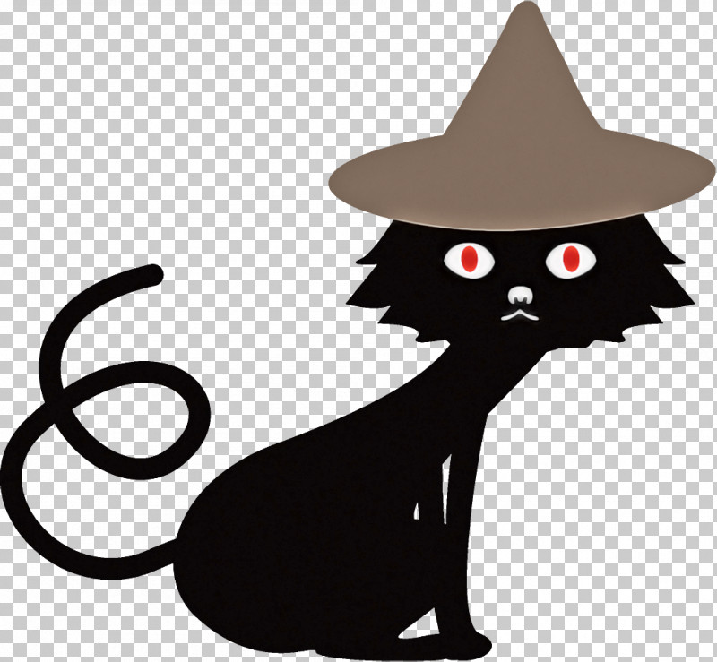 Black Cat Halloween Cat PNG, Clipart, Black Cat, Cartoon, Cat, Costume Hat, Halloween Free PNG Download