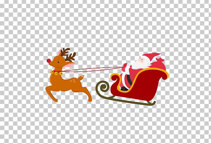 Santa Claus Reindeer Christmas Card Christmas Ornament PNG, Clipart, Carriage, Cartoon, Christmas Carol, Christmas Decoration, Christmas Lights Free PNG Download