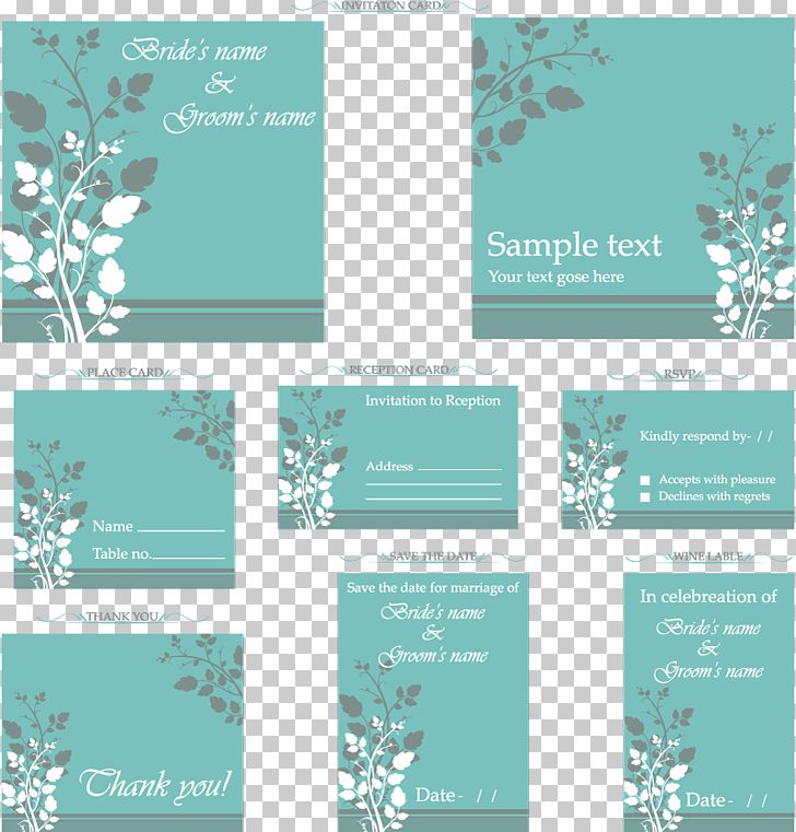 Wedding Invitation Wedding Reception Illustration PNG, Clipart, Blue, Brand, Drawing, Encapsulated Postscript, Green Free PNG Download