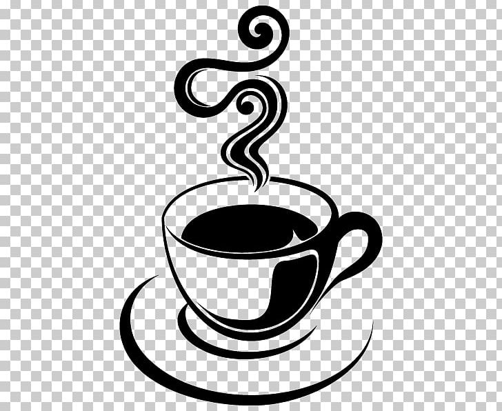 Fantasy Coffee Cup Black And White Clipart