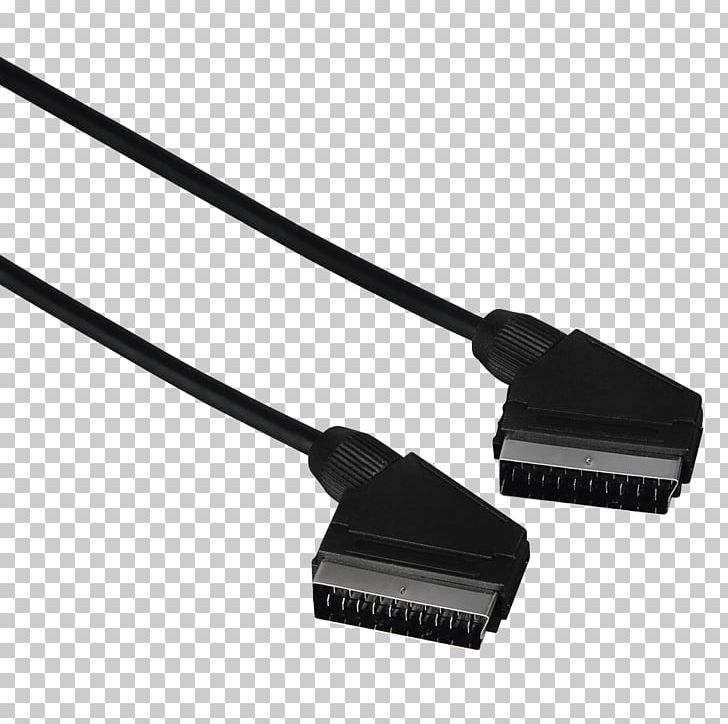 SCART Electrical Cable Electrical Connector Hama Photo DVD Player PNG, Clipart, Adapter, Black, Cable, Cable Plug, Connection Free PNG Download