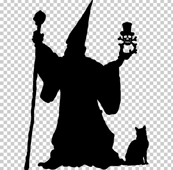 Magician Silhouette Wizard PNG, Clipart, Animals, Art, Artwork, Black And White, Clip Art Free PNG Download