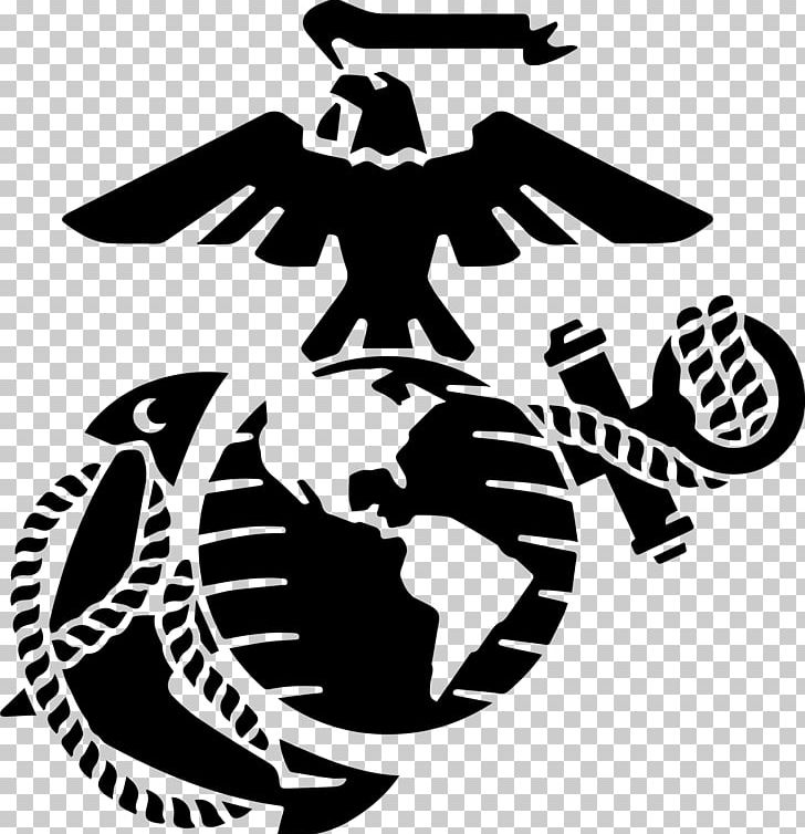 Marine Corps Base Camp Lejeune Eagle PNG, Clipart, Artwork, Black And White, Eagle Globe And Anchor, Fictional Character, Headgear Free PNG Download