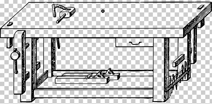 Table Workbench Carpenter PNG, Clipart, Angle, Bench, Black And White, Carpenter, Drawing Free PNG Download