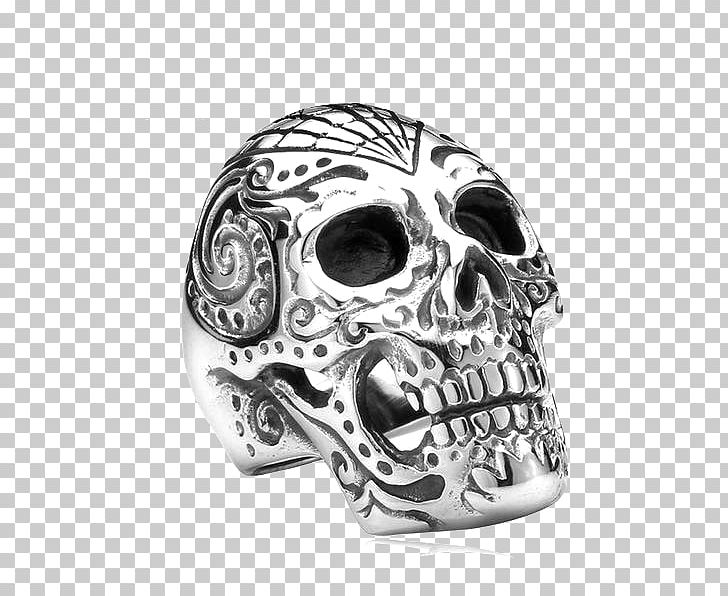 Ring Stainless Steel Silver Skull PNG, Clipart, Body Jewelry, Bone, Bracelet, Flower, Flower Garden Free PNG Download