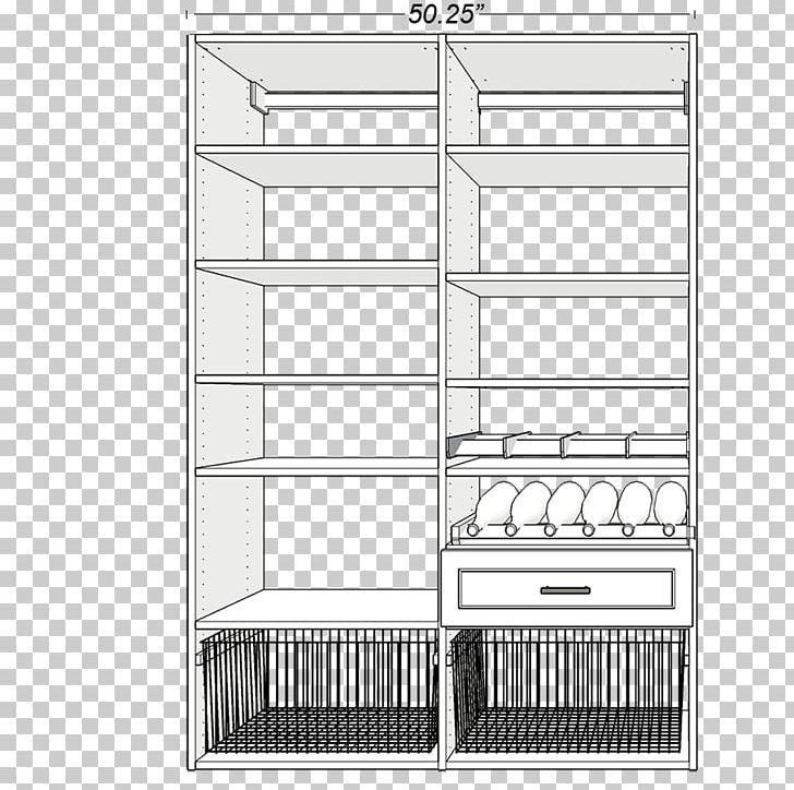Shelf Furniture Facade PNG, Clipart, Angle, Area, Black And White, Closet, Elevation Free PNG Download