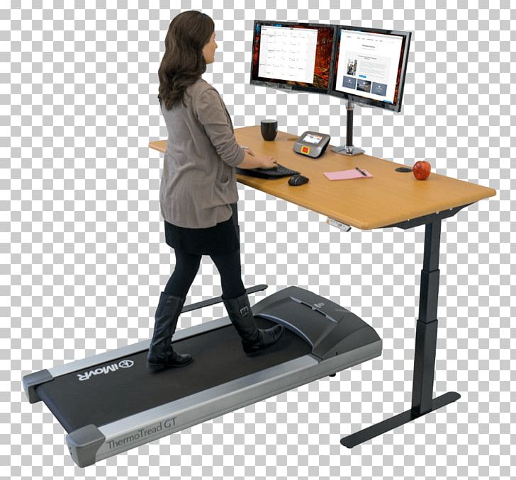 Treadmill Desk Standing Desk Sit-stand Desk PNG, Clipart, Balance, Computer, Computer Desk, Computer Monitors, Desk Free PNG Download