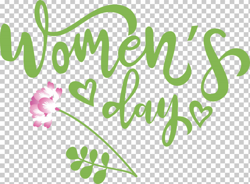 Womens Day Happy Womens Day PNG, Clipart, Flower, Green, Happy Womens Day, Leaf, Line Free PNG Download