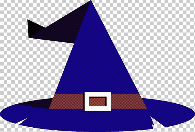 Witch Hat Halloween PNG, Clipart, Cobalt Blue, Cone, Electric Blue, Halloween, Hat Free PNG Download
