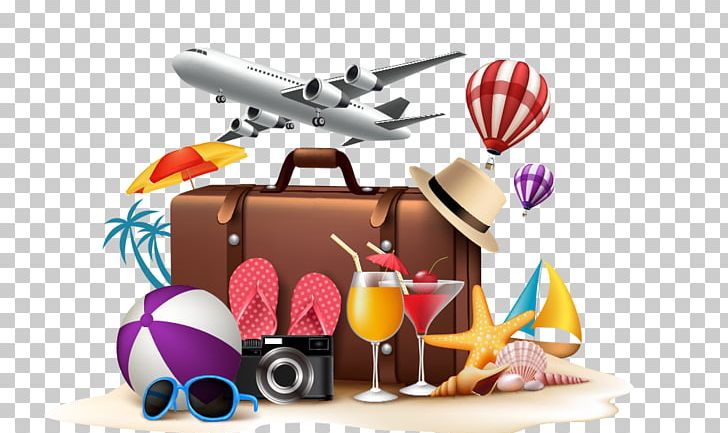 Poster Summer Vacation PNG, Clipart, Aircraft, Baggage, Beach, Brand, Decorative Elements Free PNG Download